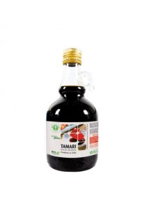 Probios gluten free tamari sauce in a glass bottle of 500ml