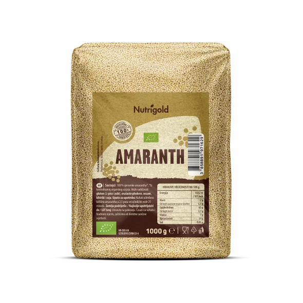 Amaranth, ecologically cultivated in a plastic package, 1000 grams