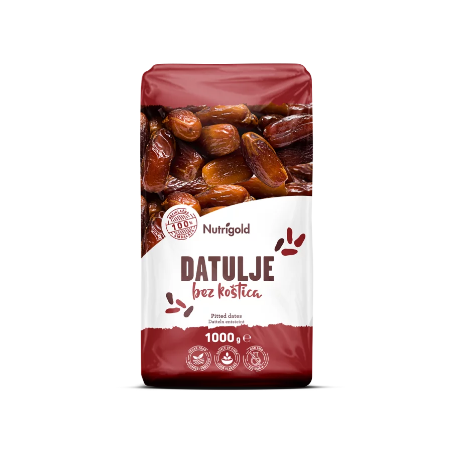 Nutrigold Pitted Dates in a packaging of 1000g