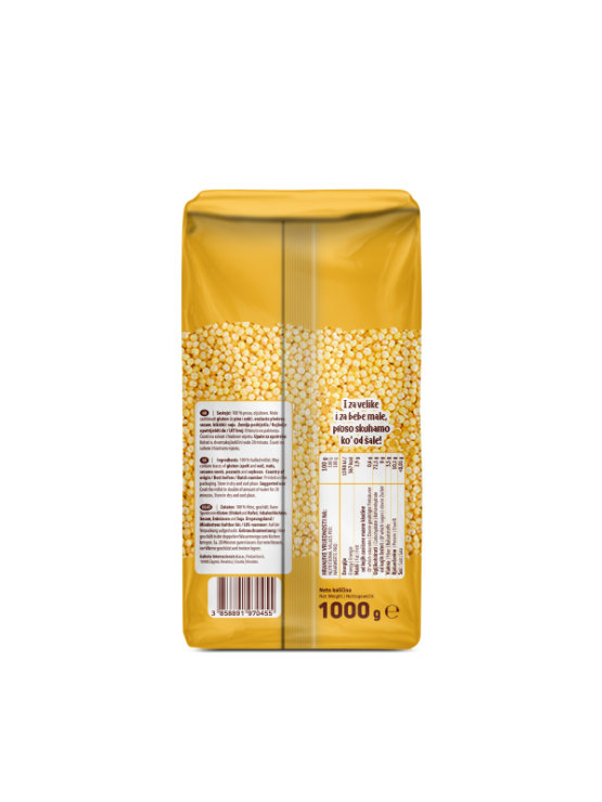 Nutrigold hulled millet in a transparent packaging of 1000g