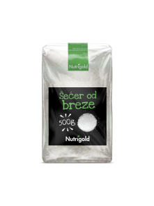 Nutrigold birch sugar xylitol in a transparent packaging of 500g