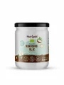Nutrigold organic odourless coconut oil in a transparent glass jar of 500g