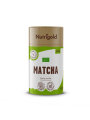 Nutrigold organic matcha powder in green cardboard cylinder shape packaging of 100g