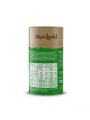 Nutrigold organic moringa powder in green cardboard cylinder shaped packaging of 200g