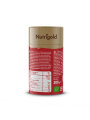 Nutrigold organic guarana powder in a cylinder shaped packaging containing 200g
