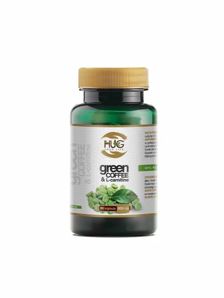 Green Coffee & L-Carnitine Capsules 60 x 600mg - Hug Your Life