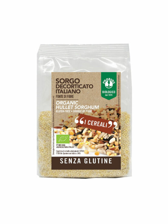 Probios organic and gluten free hulled sorghum in a 400g packaging