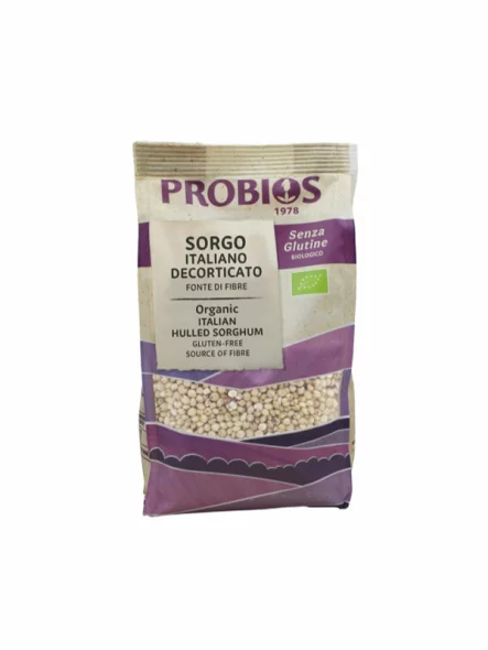 Probios organic and gluten free hulled sorghum in a 400g packaging