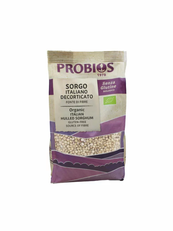 Probios organic and gluten free hulled sorghum in a 400g packaging
