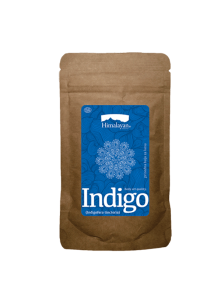 Indigo natural mask and hair dye in a firm paper packaging of 100g