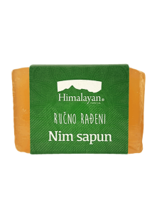 Handmade neem soap bar wrapped in green label 100g