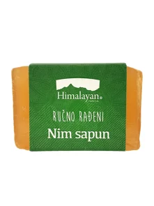 Handmade neem soap bar wrapped in green label 100g