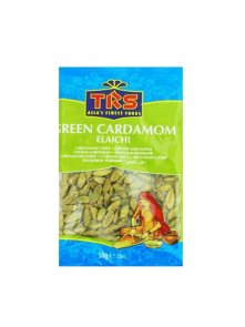 TRS green cardamom seeds in bag packaging of 50g