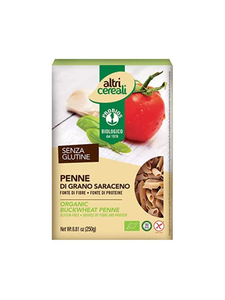 Probios organic buckwheat pasta in a packaging of 250g