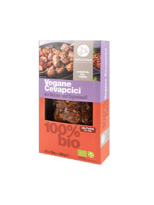 Viana organic veggie cevapcici in a cardboard packaging of 200g