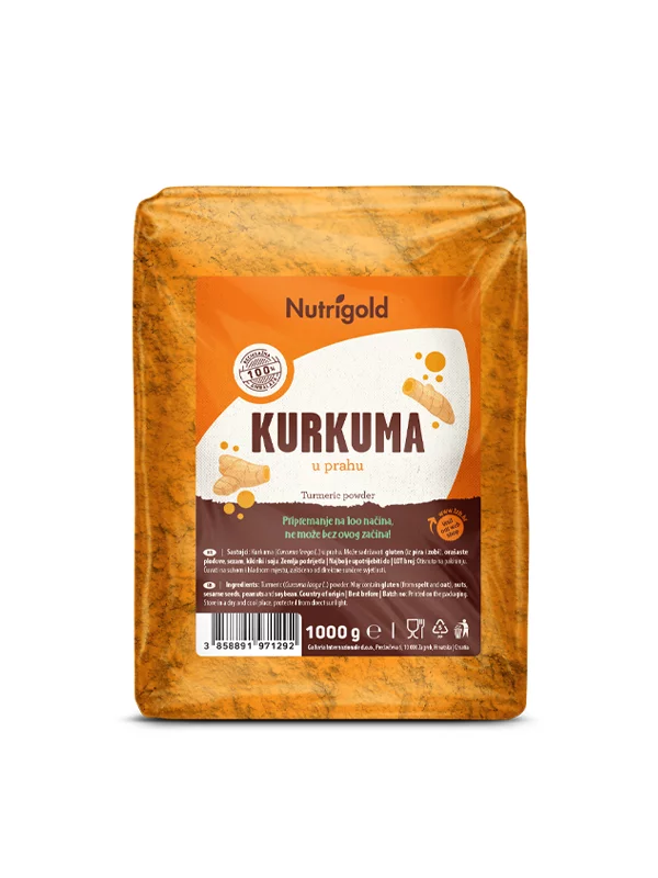 Nutrigold turmeric powder in a packaging of 1000g