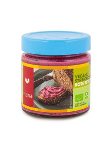 Tofutown organic beetroot and horseradish spread in a 180g glass jar