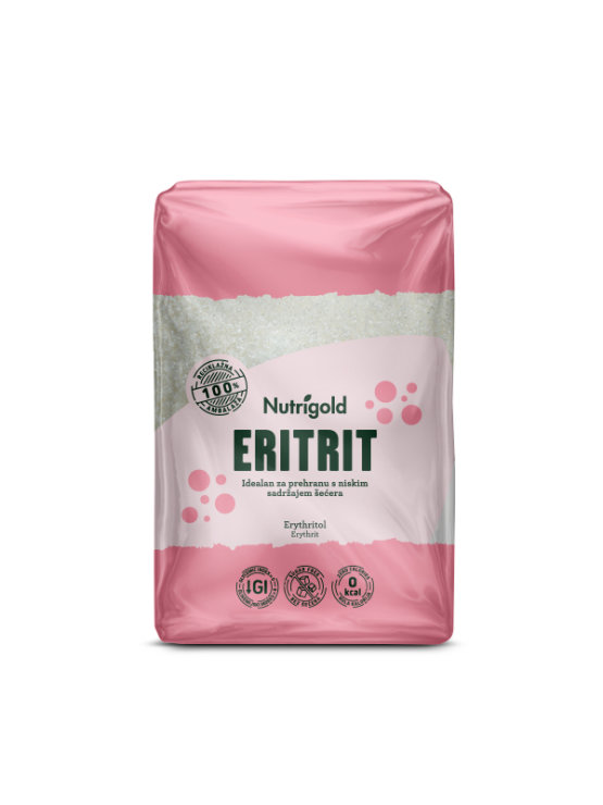 Nutrigold erythritol natural sweetener in a packaging of 1000g