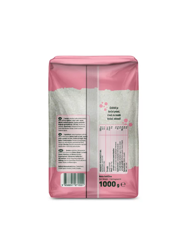 Erythritol Natural Sweetener 1000g Nutrigold