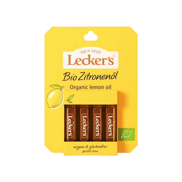 Organic Lemon Oil - Cold Pressed 4x2ml Lecker's