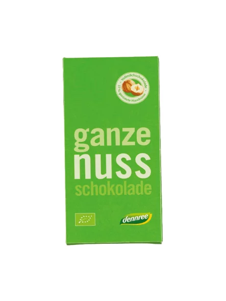 Chocolate with Whole Hazelnuts - Organic 100g Dennree