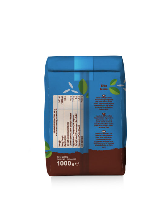 Nutrigold rice flour in a packaging of 1000g