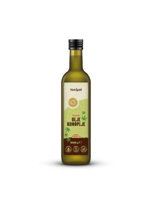 Nutrigold organic cold pressed hemp oil in a green bottle of 1000ml