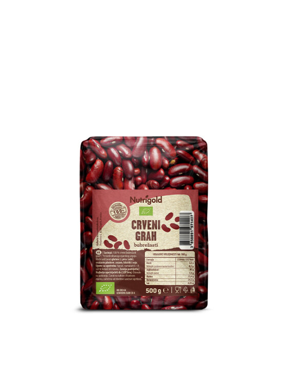 Nutrigold organic red kidney beans in a packaging of 500g