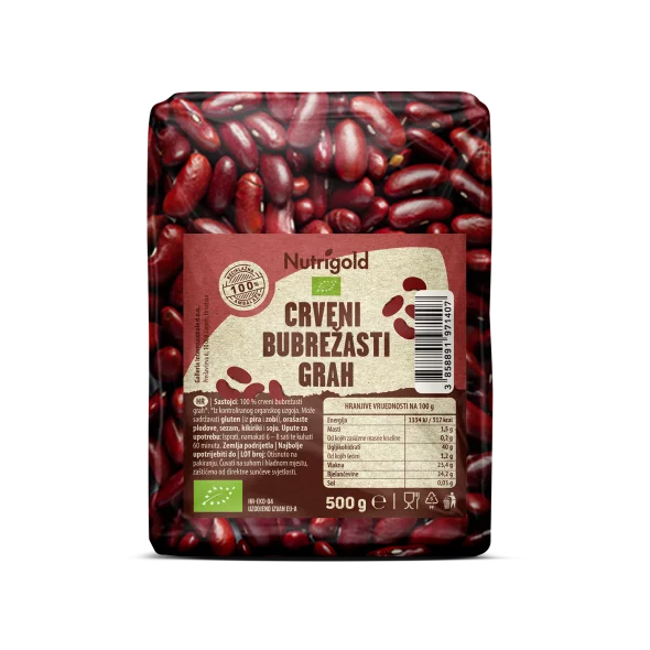 Nutrigold organic red kidney beans in a packaging of 500g