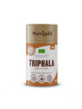 Nutrigold organic triphala powder in a cylindrical packaging of 200g