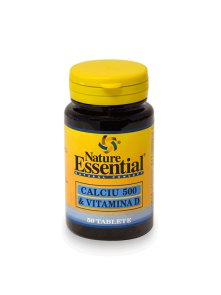 Calcium 500 + Vitamin D3 1000mg - 50 Tablets Nature Essential