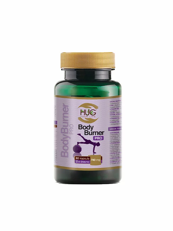 Hug Your Life BodyBurner PRO za poticanje metabolizma dolazi u 60 kapsula u pakiranju od 740mg