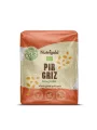 Nutrigold organic spelt grits in a transparent packaging of 500g