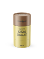 Nutrigold organic cocoa butter in a cylinder shaped cardboard packaging of 200g