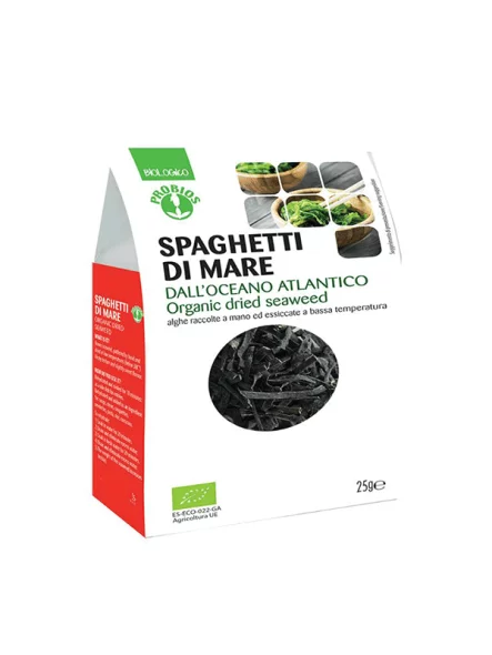 Probios organic dried seaweed spaghetti di mare in a packaging of 25g