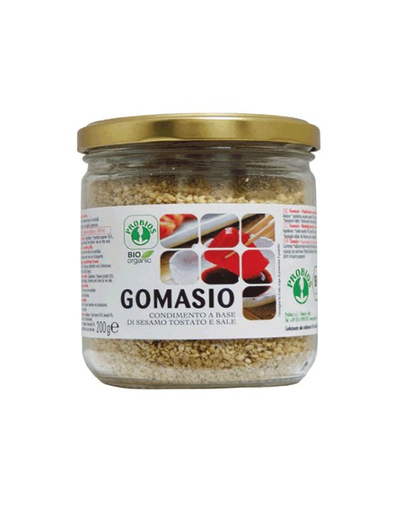 Probios organic gomashio in a 200g jar