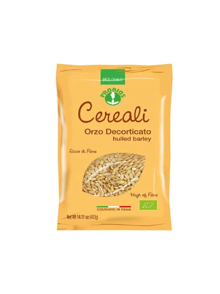 Probios organic hulled barley in a 400g packaging