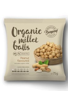 Extruded Millet Balls Peanut - Organic 75g Biopont