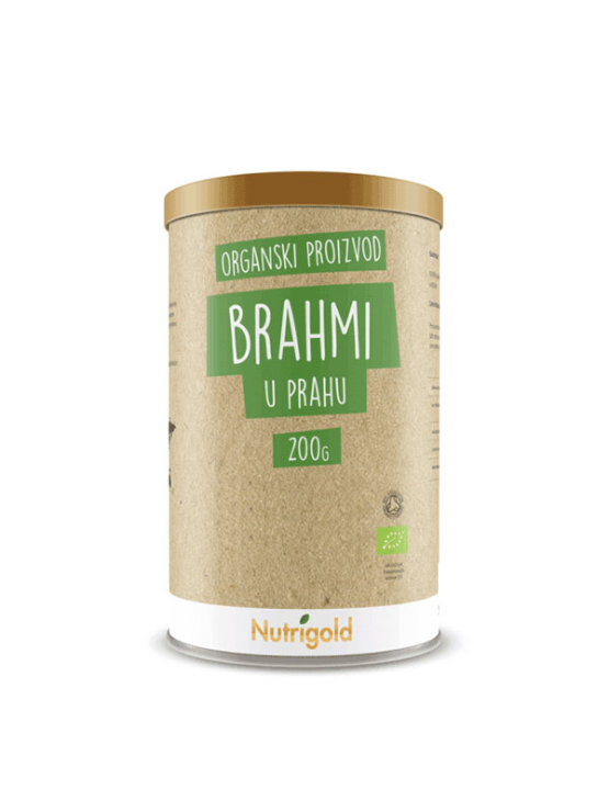 Nutrigold Brahmi powder in 200g brown packaging