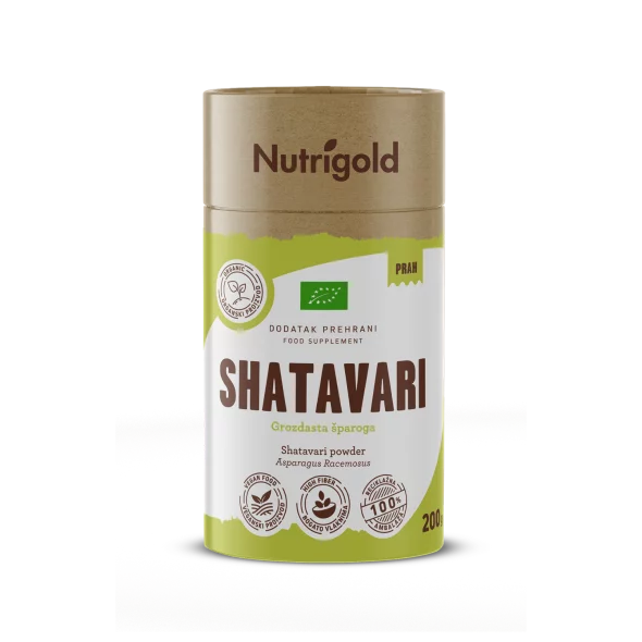 Nutrigold Ashwagandha Powder in a orange tube of 200 grams