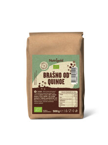 Nutrigold organic quinoa flour in brown 500 grams packaging