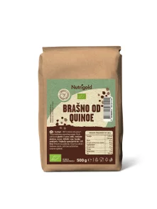 Nutrigold organic quinoa flour in brown 500 grams packaging