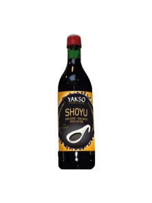 Yakso shoyu soy sauce in a 500ml bottle