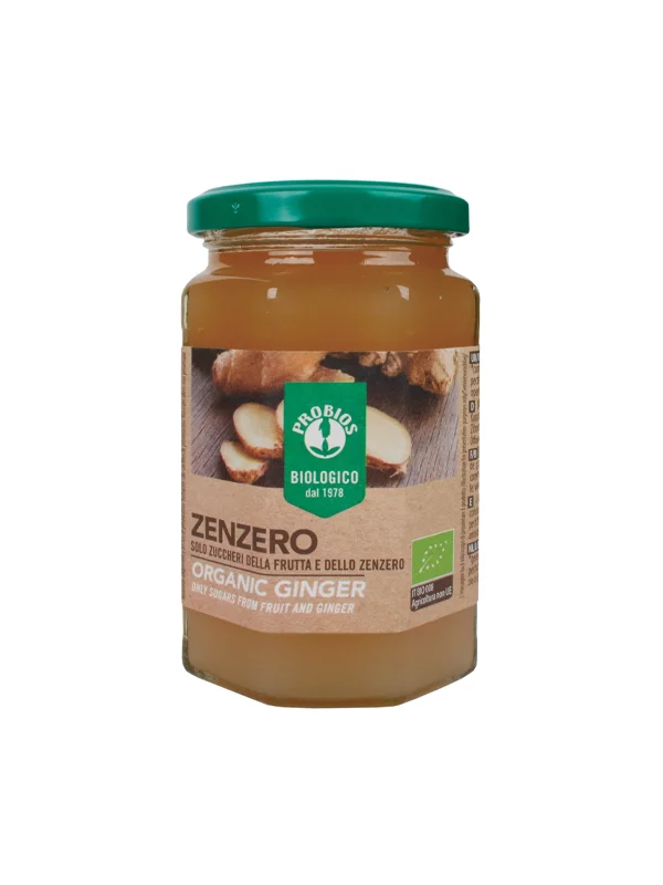 Probios organic ginger spread in a 330g jar