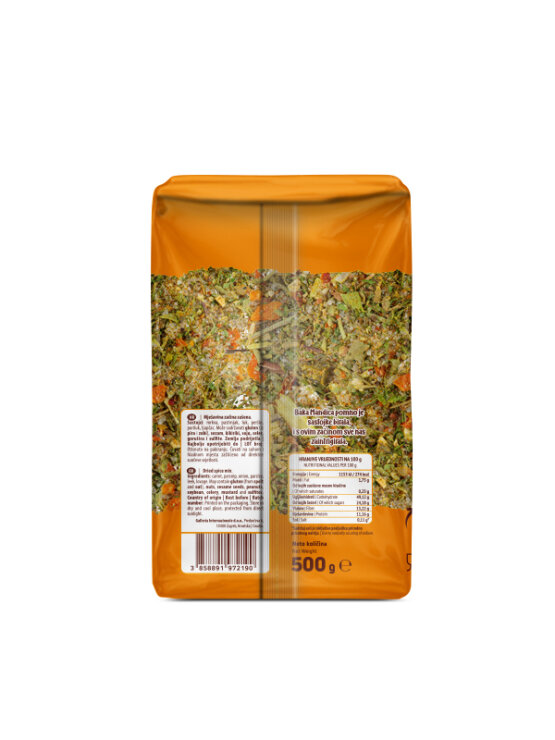 Nutrigold Arrowroot powder, organically cultivated in a brown container of 500 g.