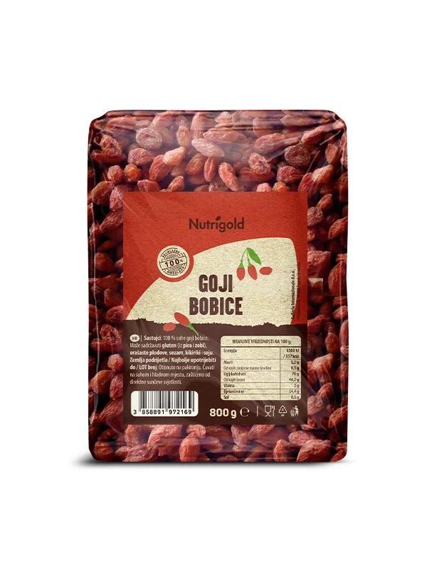 Nutrigold goji berries in a packaging of 800g