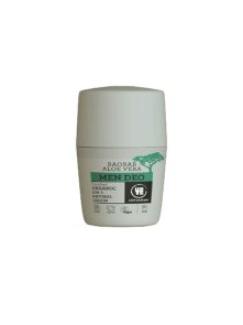 Urtekram roll on deodorant with aloe vera and baobab in a plastic packaging of 50ml