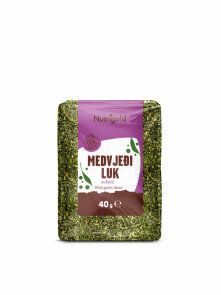 Nutrigold dried wild garlic in a transparent packaging of 40g
