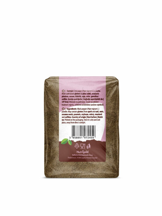 Nutrigold black pepper powder in a packaging of 200g