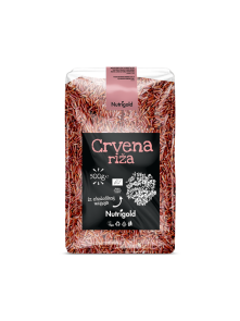 Nutrigold organic red rice in a packaging of 500g